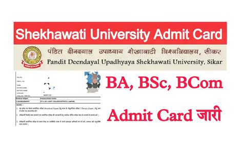 pdusu student panel|shekhawati university admit card 2023.